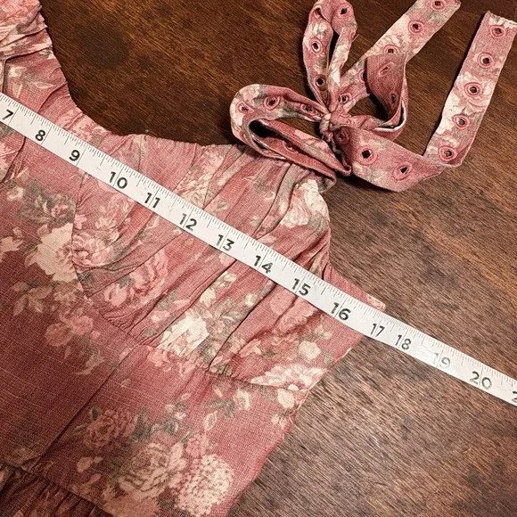 Trixxi Tiered Floral Maxi Dress XL Cottage Fairy Prairie Peasant Garden Party - Picture 8 of 14